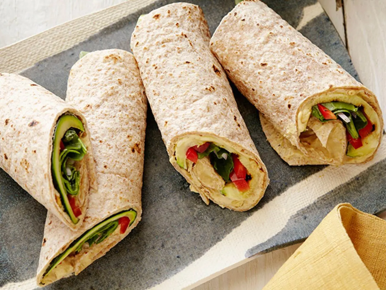 Vegetable Wrap with hummus